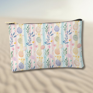 Bolsito Accesorio Pequeño Huevos Elegantes de Rayas de Pascua en Aquarela Pa