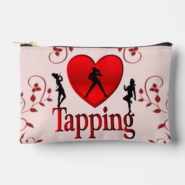 Bolsito Accesorio Pequeño I Heart Tap Dance Pink (Anverso)