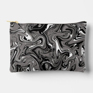 Bolsito Accesorio Pequeño Ilustración abstracta de mármol negro