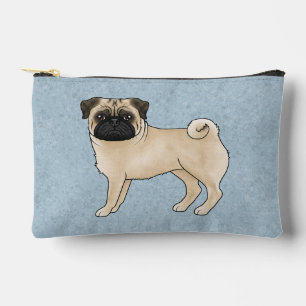 Bolsito Accesorio Pequeño Ilustración de dibujos animados de perro pug cerva