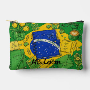 Bolsito Accesorio Pequeño Ilustración de papelería inspirada en la bandera d
