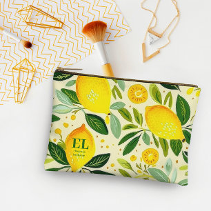 Bolsito Accesorio Pequeño Impresión de limón amarillo moderno personalizada