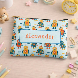 Bolsito Accesorio Pequeño Impresión de robot de Personalizable corto