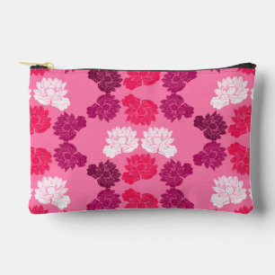 Bolsito Accesorio Pequeño Impresión de tela de lirio de agua rosa