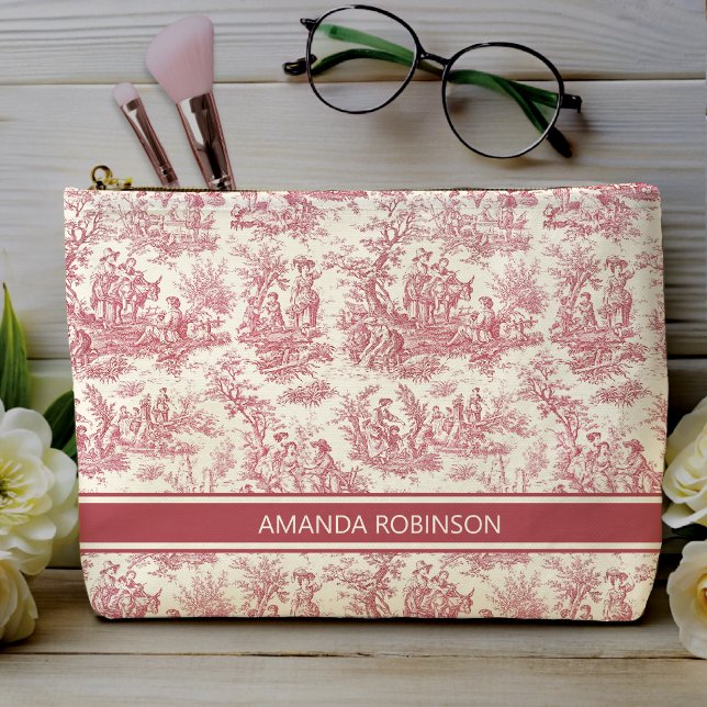 Bolsito Accesorio Pequeño Impresión de tela roja de jouy (Subido por el creador)