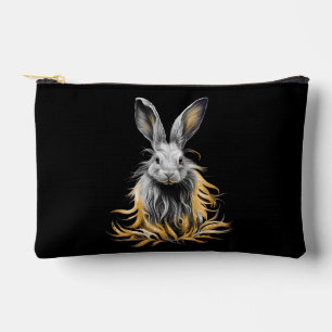Bolsito Accesorio Pequeño Impresionante conejo gris en llamas