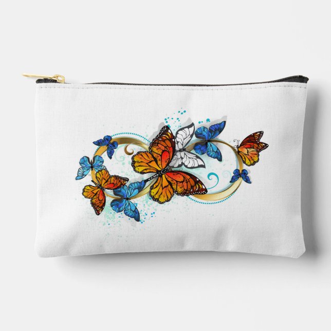 Bolsito Accesorio Pequeño Infinidad de Mariposas Monarca (Anverso)