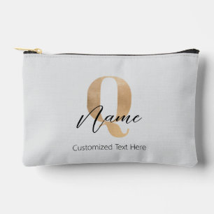 Bolsito Accesorio Pequeño Inicial Q y nombre personalizados con monograma mo