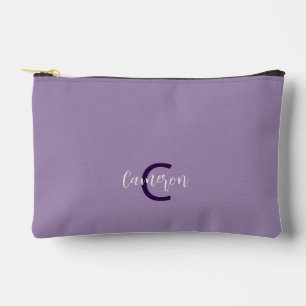 Bolsito Accesorio Pequeño Iniciales sofisticadas de tipo de script y violeta