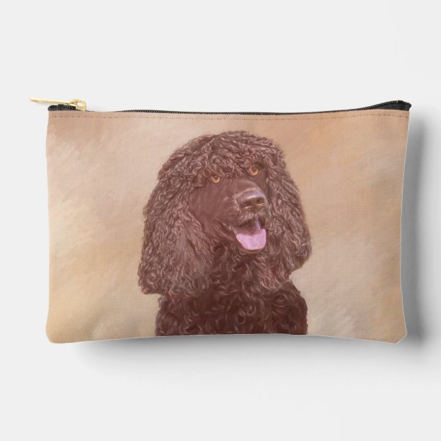 Bolsito Accesorio Pequeño Irlandés Water Spaniel IWS Pintando arte original  (Anverso)