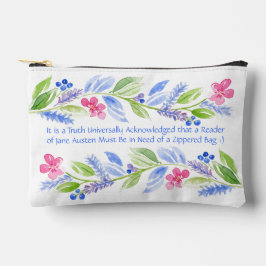 Bolsito Accesorio Pequeño Jane Austen Motto Floral