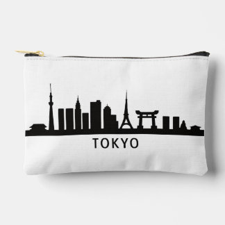 Bolsito Accesorio Pequeño Japan Cityscape Travel | Tokyo Skyline Silhouette