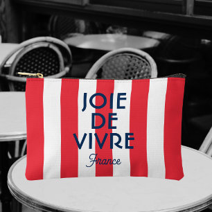 Bolsito Accesorio Pequeño Joie De Vivre Francia Red Cabana Stripe Francés