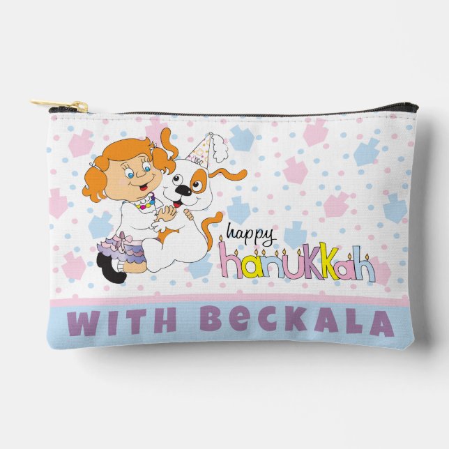 Bolsito Accesorio Pequeño Juego de Hanukkah Zeevie y Amigo Dreidel (Anverso)