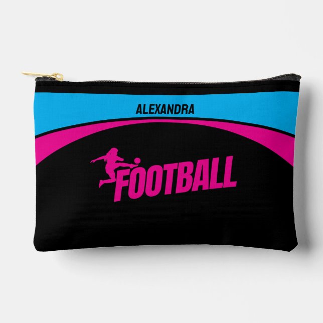 Bolsito Accesorio Pequeño Jugadoras de fútbol, regalo de cumpleaños Chica (Anverso)