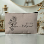 Bolsito Accesorio Pequeño June Birth Month Flower Personalized Bridesmaid<br><div class="desc">These thoughtful, elegant small bags make the perfect gift for your bridesmaids—a beautiful way to show your appreciation for their love and support. Whether it's for a bridal party gift, a bachelorette party favor, or a bridesmaid proposal, these bags are a meaningful keepsake they’ll cherish for many years. Each bag...</div>