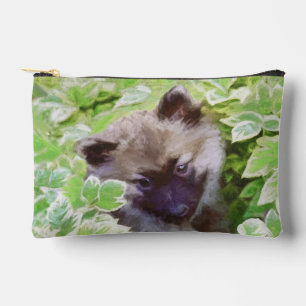 Bolsito Accesorio Pequeño Keeshond Pintura de pimienta en el jardín Arte Ori