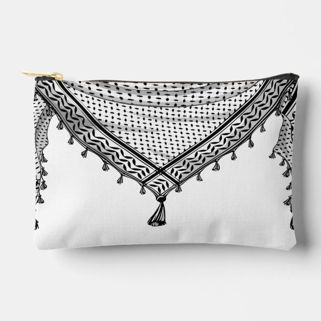 Bolsito Accesorio Pequeño Keffiyeh palestino Scarf tejido tradicional (Anverso)