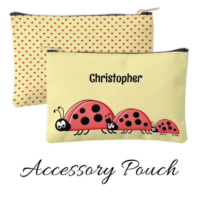 Bolsito Accesorio Pequeño Kids cute ladybugs add a name red yellow (Subido por el creador)