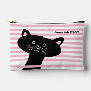 Bolsito Accesorio Pequeño Kit de selfies - Gato de búsqueda negro lindo