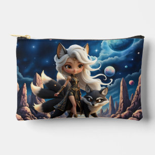 Bolsito Accesorio Pequeño Kitsune Celestial – Guardián de las Cuatro Colas. 