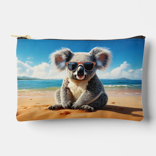 Bolsito Accesorio Pequeño Koala en una playa de arena (Anverso)