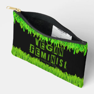 Bolsito Accesorio Pequeño La atención vegana feminista de SlipperyJoe llama