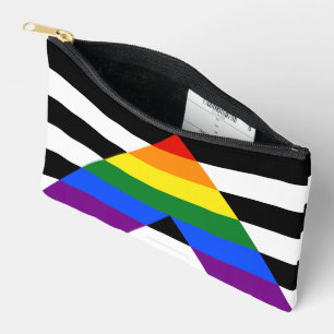 Bolsito Accesorio Pequeño La bandera de aliado heterosexual de SlipperyJoe c