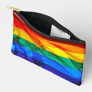 Bolsito Accesorio Pequeño La bandera del orgullo gay de SlipperyJoe's ondean