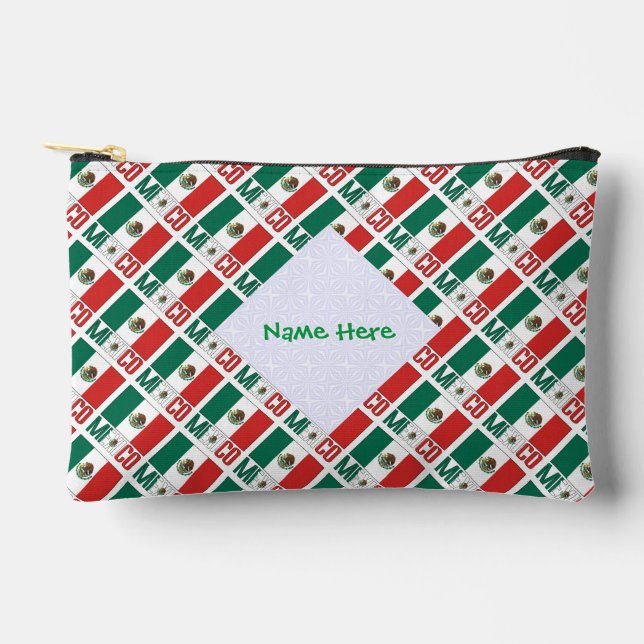 Bolsito Accesorio Pequeño La bandera mexicana, la personalización del verde  (Anverso)