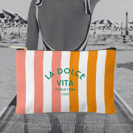 Bolsito Accesorio Pequeño La Dolce Vita Cinque Terra Cabana Stripe