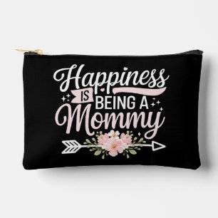 Bolsito Accesorio Pequeño La Felicidad Es Ser Una Mamá Floral Día de la Madr