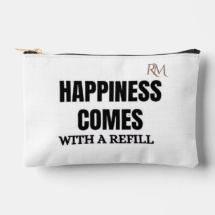 Bolsito Accesorio Pequeño La felicidad viene con un reabastecimiento Diseño 