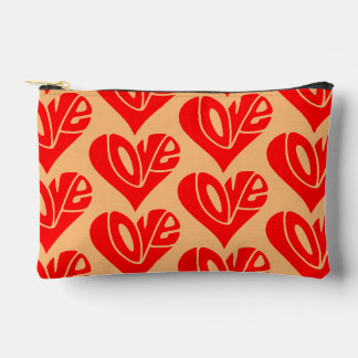 Bolsito Accesorio Pequeño La tipografía del amor en forma de corazón