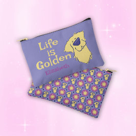 Bolsito Accesorio Pequeño La vida es dorada Retriever Dorado Personalizado