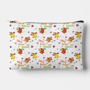 Bolsito Accesorio Pequeño La vida es mejor con el arte acuático del pollo