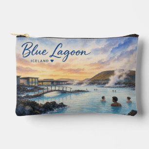 Bolsito Accesorio Pequeño Laguna Azul Islandia baño termal acuarela