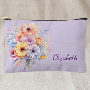 Bolsito Accesorio Pequeño Las flores Gerbera añaden nombre morado