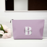 Bolsito Accesorio Pequeño Lavanda Moderna Minimalista Monogramada<br><div class="desc">Diseño moderno Minimalista Monogramado.</div>