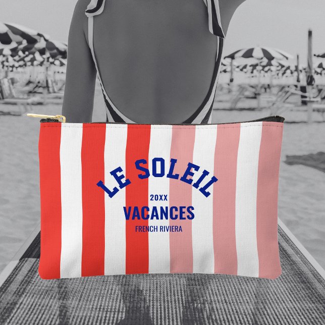 Bolsito Accesorio Pequeño Le Soleil Vacances Riviera Francesa Cabana Stripe (Subido por el creador)