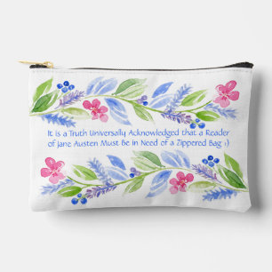 Bolsito Accesorio Pequeño Lema Floral de Jane Austen