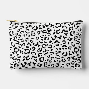 Bolsito Accesorio Pequeño Leopard Print, Leopard Spots, Negro Y Blanco