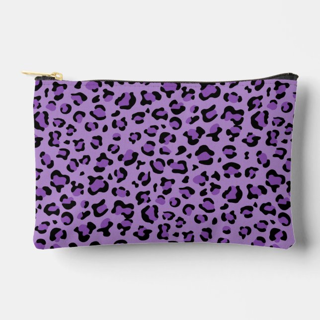 Bolsito Accesorio Pequeño Leopard Print, Leopard Spots, Purple Leopard (Anverso)