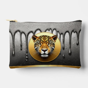 Bolsito Accesorio Pequeño Leopardo Dorado Con Detalles De Gota De Agua 🐆
