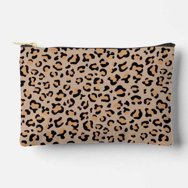 Bolsito Accesorio Pequeño Leopardo Print, Leopard Spots, Brown Leopard (Anverso)
