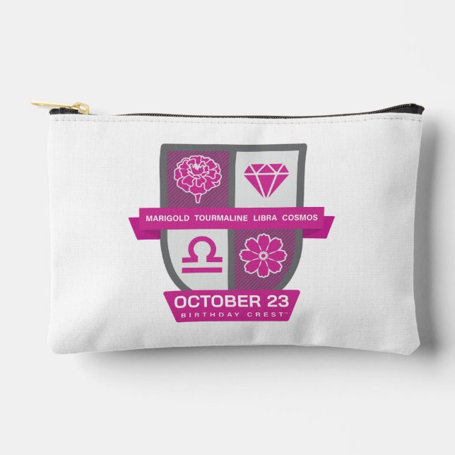 Bolsito Accesorio Pequeño Libra Birthday Crest™ for October 1-23 (Anverso)