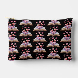 Bolsito Accesorio Pequeño Libro De Corazones Negro