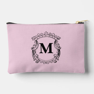Bolsito Accesorio Pequeño Light Pink Custom Monogram Crest