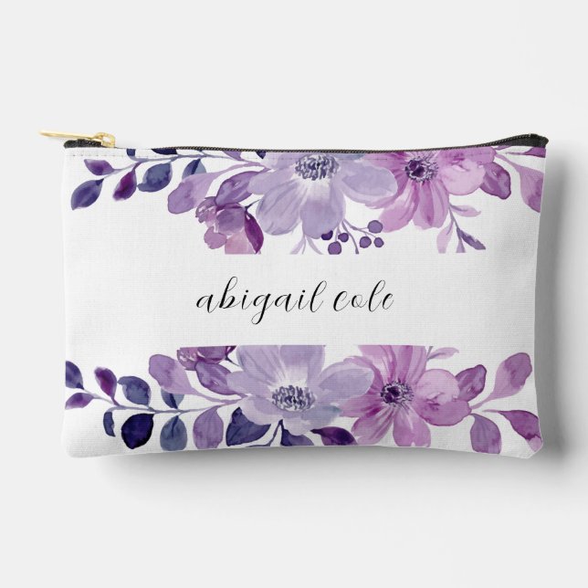 Bolsito Accesorio Pequeño Lilac Boda Floral (Anverso)