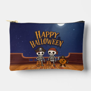Bolsito Accesorio Pequeño lindo, esqueletos y calabaza Halloween